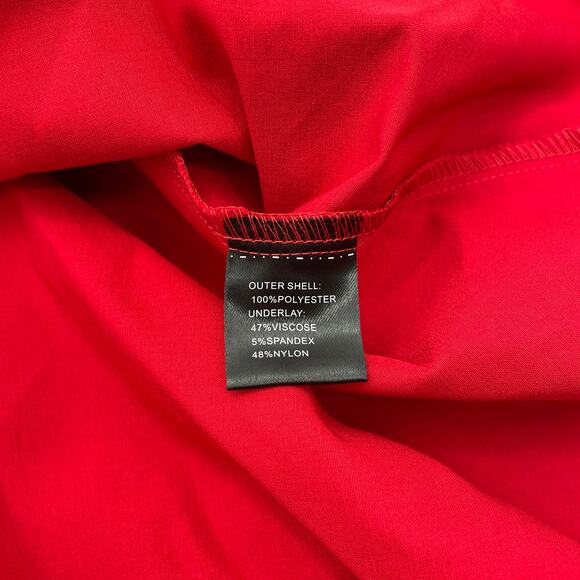 VOODOO VIXEN Better Bella Red Lace Fit Flare Dress Size S Rose Lined Cocktail - Picture 4 of 8